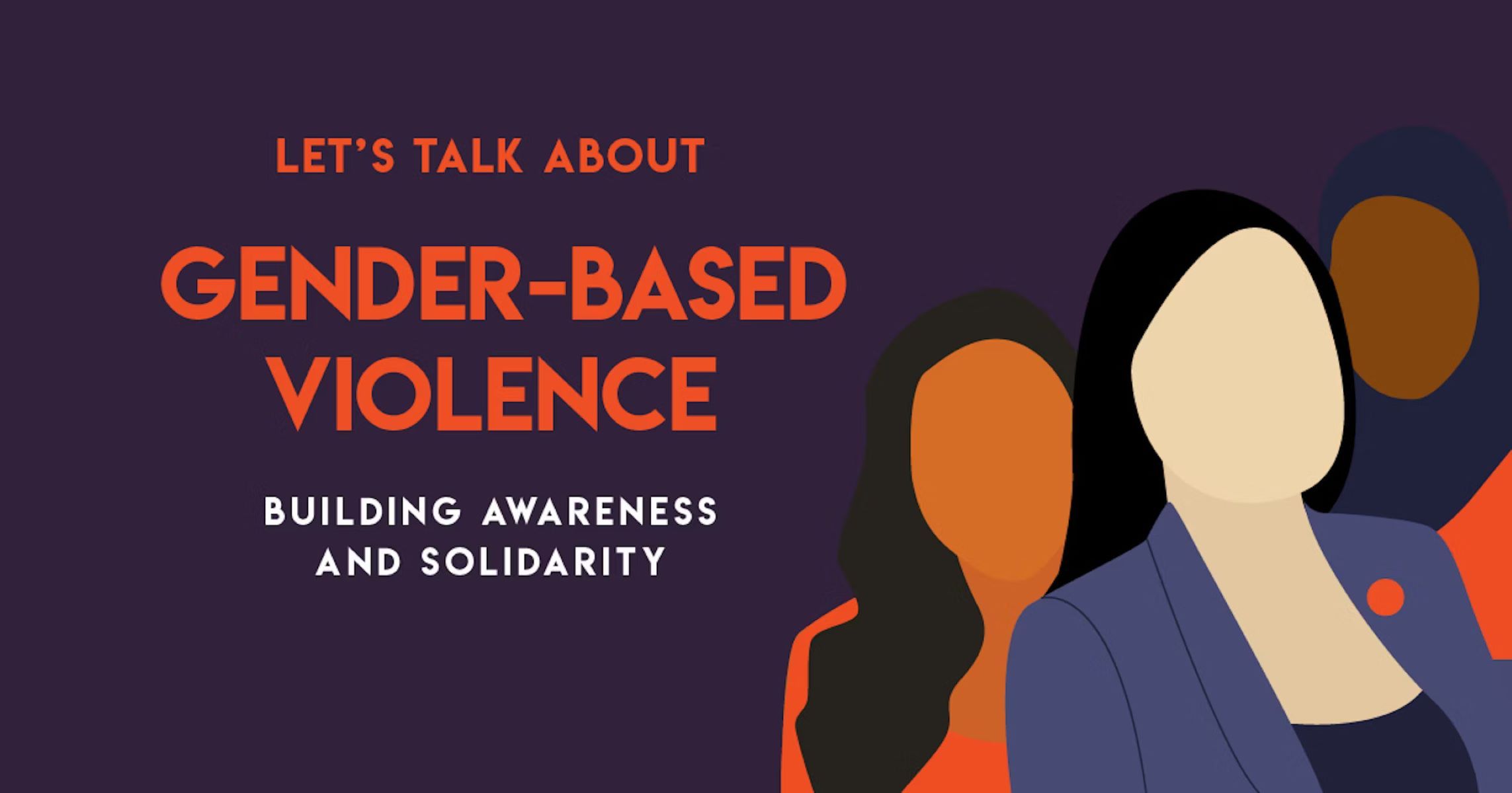 The image promotes discussions about GBV.